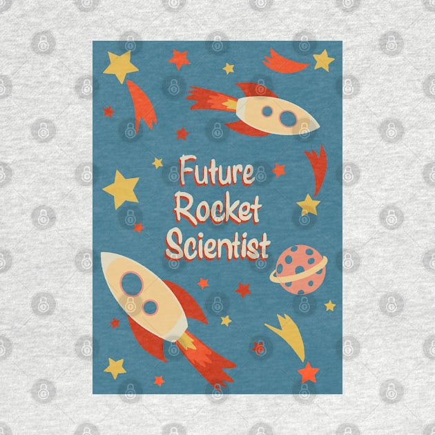 Future Rocket Scientist fun retro print by NattyDesigns